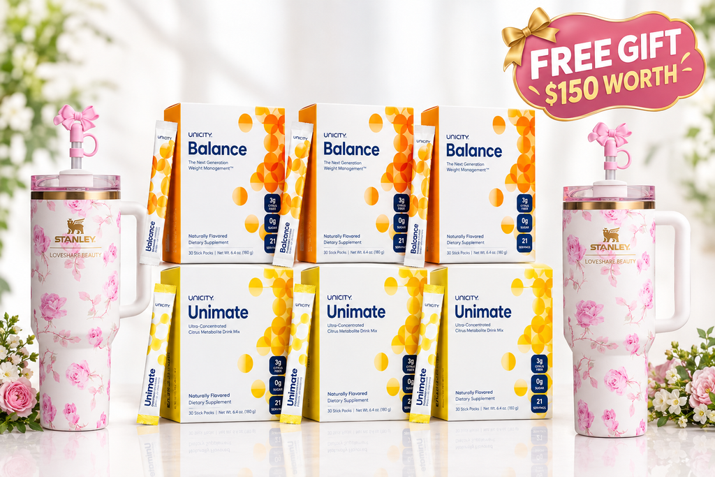 3 Balance + 3 Unimate Complete Daily Wellness Combo+2 Tumblers gift