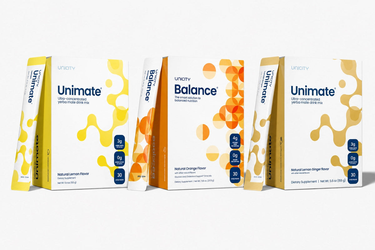 Complete Daily Vitality Trio – Unimate Lemon, Balance Orange & Unimate Lemon Ginger (3-Pack Wellness System)