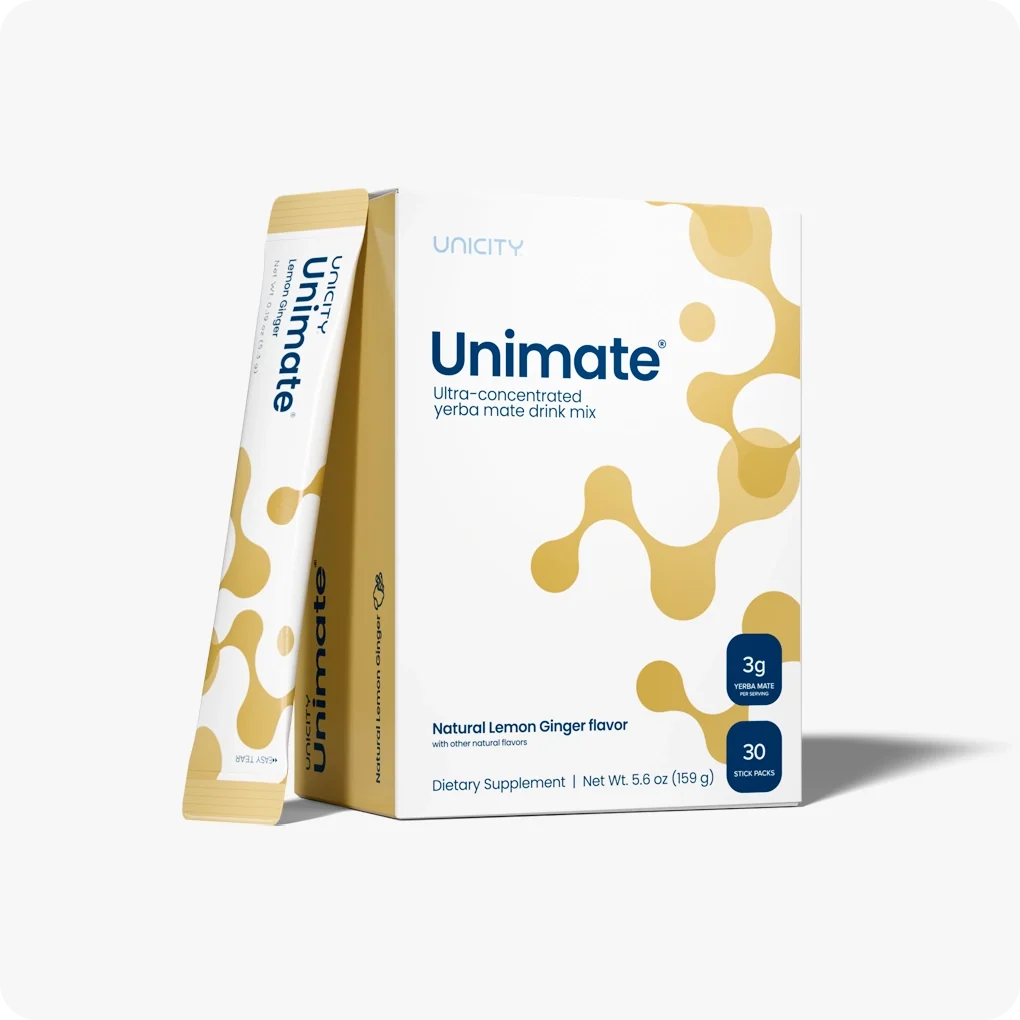 Unimate Lemon Ginger – Premium Energy & Nutrition Drink | 30 Sticks