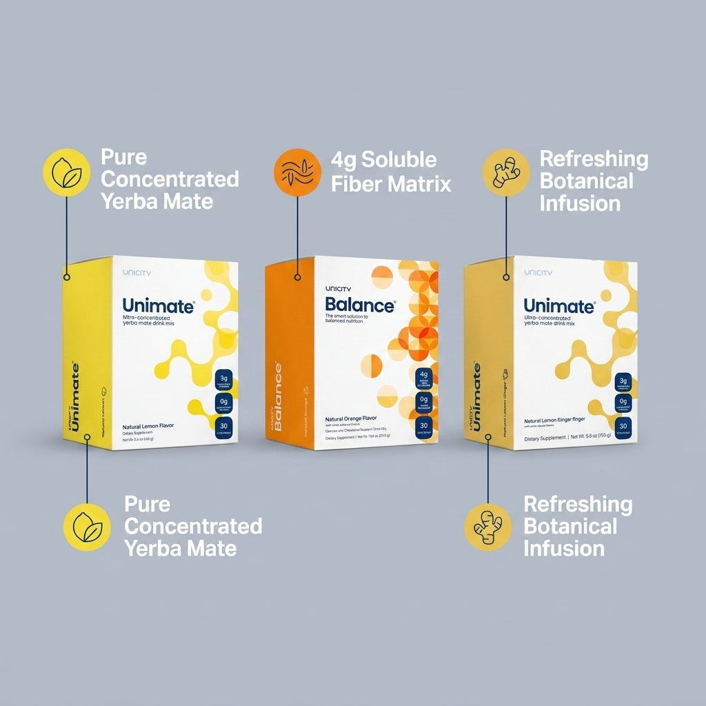Complete Daily Vitality Trio – Unimate Lemon, Balance Orange & Unimate Lemon Ginger (3-Pack Wellness System)