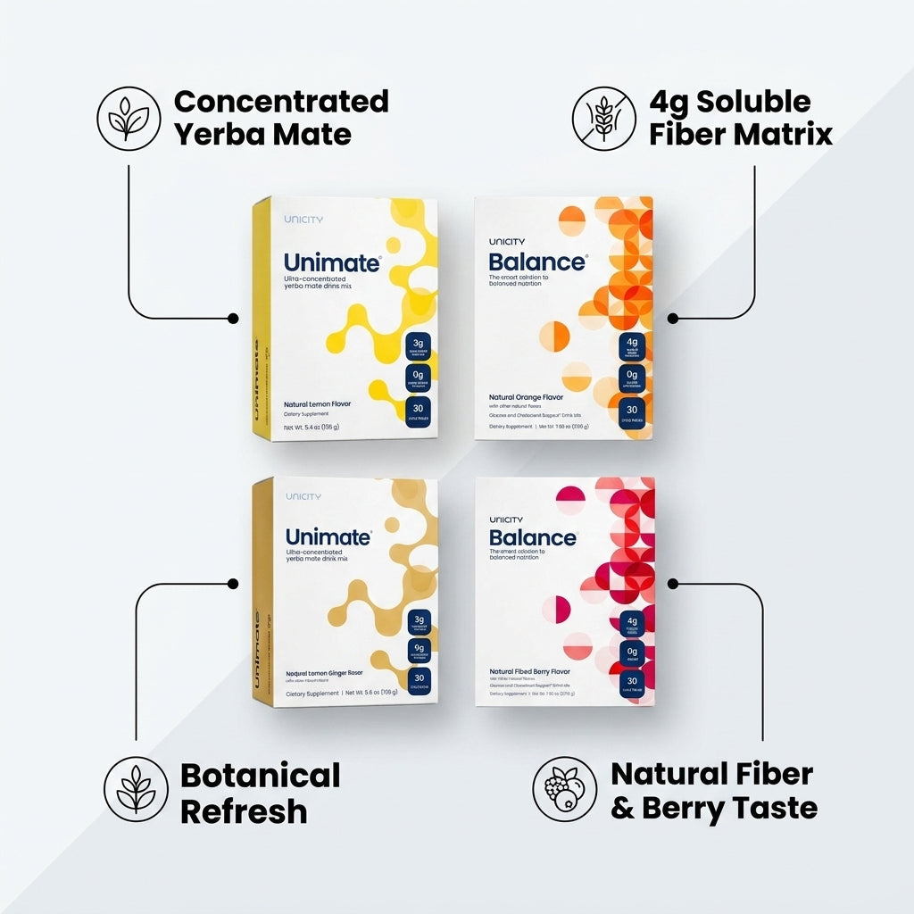 Complete Ultimate Wellness Bundle – Unimate & Balance 4-Pack Variety System (120 Stick Packs)